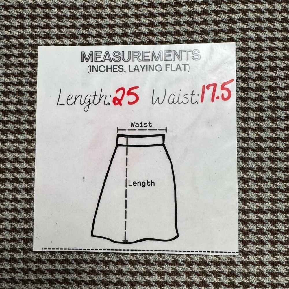 NWT Lauren Ralph Lauren Pencil Skirt 14 Houndstooth Stretchy Career Faux Leather - Picture 8 of 8